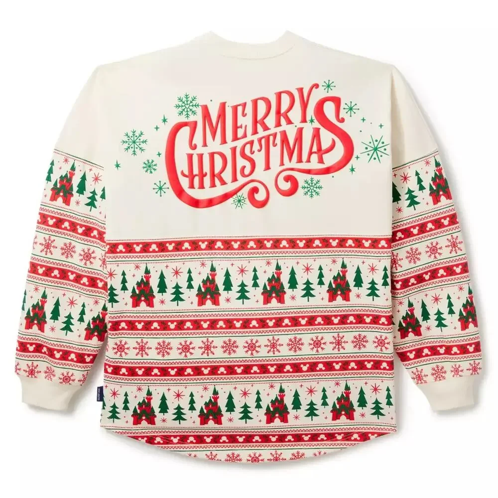 Santa Mickey Mouse ''Merry Christmas'' Fair Isle Spirit Jersey for Adults Medium